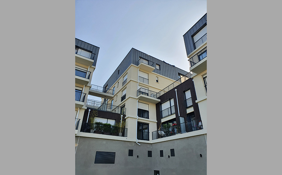 Courbe – Zinc – résidence – paysage – Sopic Paris – Sabernaude - terrasses - Carré d'Arch Architectes Associés