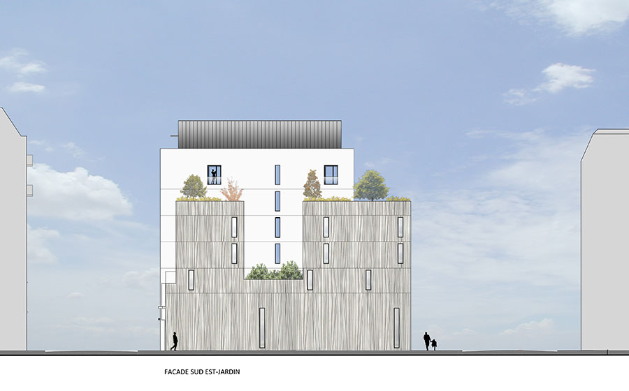 immeuble – logements – logement social – Bleecker - Fulton – démolition station service – label HQE – paris habitat – BBC – label – effinergie - Carré d'Arch Architectes Associés