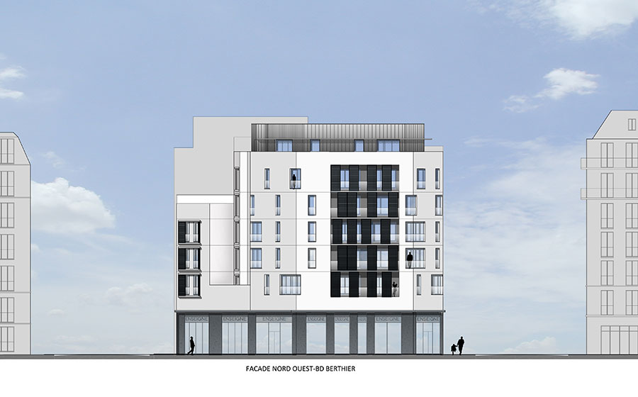 immeuble – logements – logement social – Bleecker - Fulton – démolition station service – label HQE – paris habitat – BBC – label – effinergie - Carré d'Arch Architectes Associés